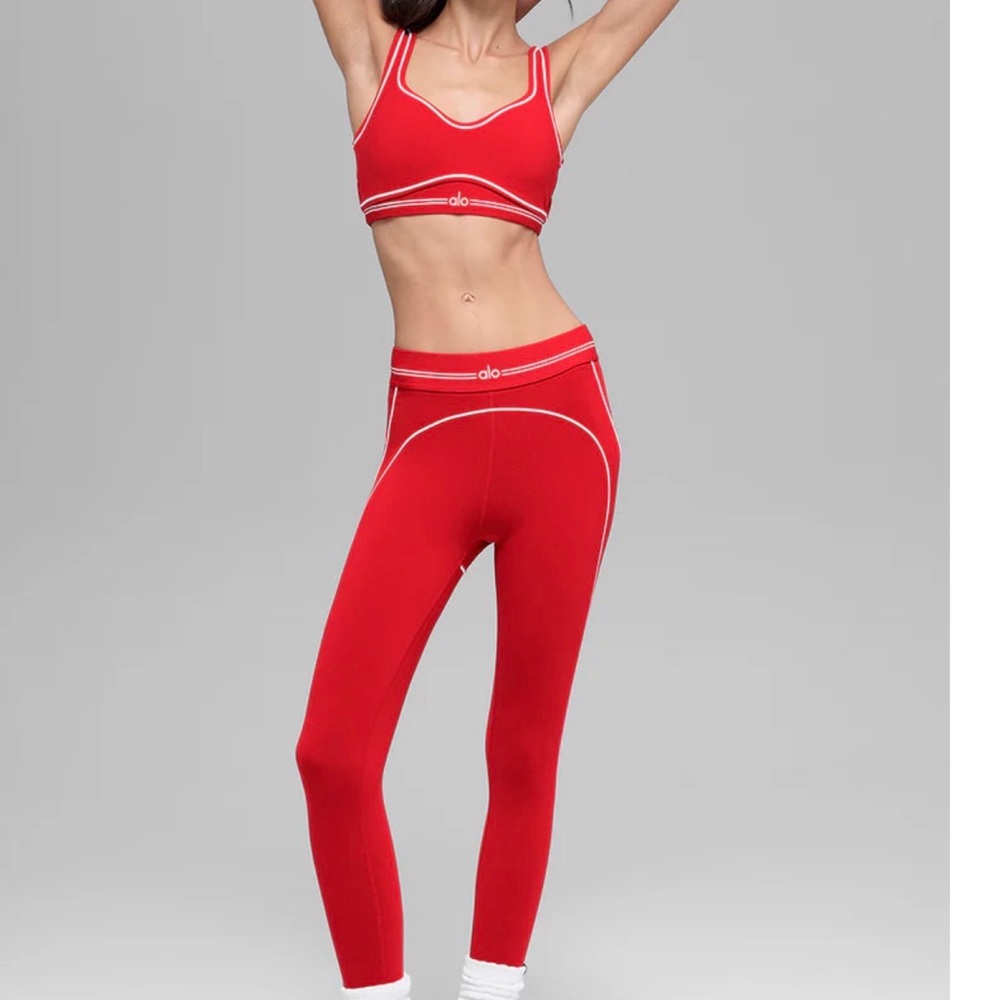 ALO Yoga Red High-Waist Leggings